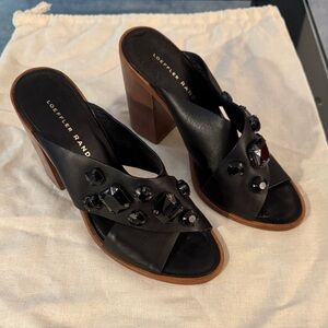 Loeffler Randall Black Gem-Studded Heels